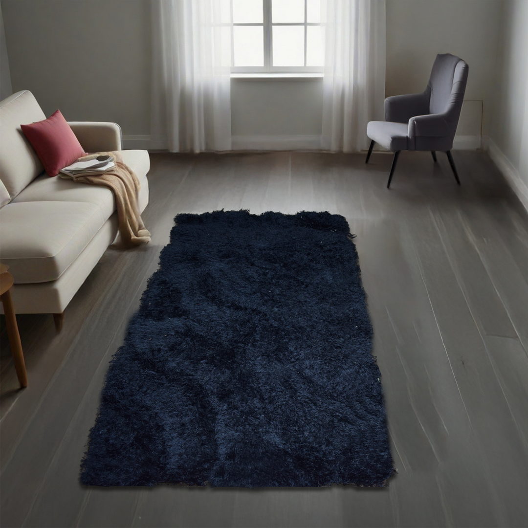 Χαλί  Shaggy Solid Μαύρο 80x150cm CRP80-16