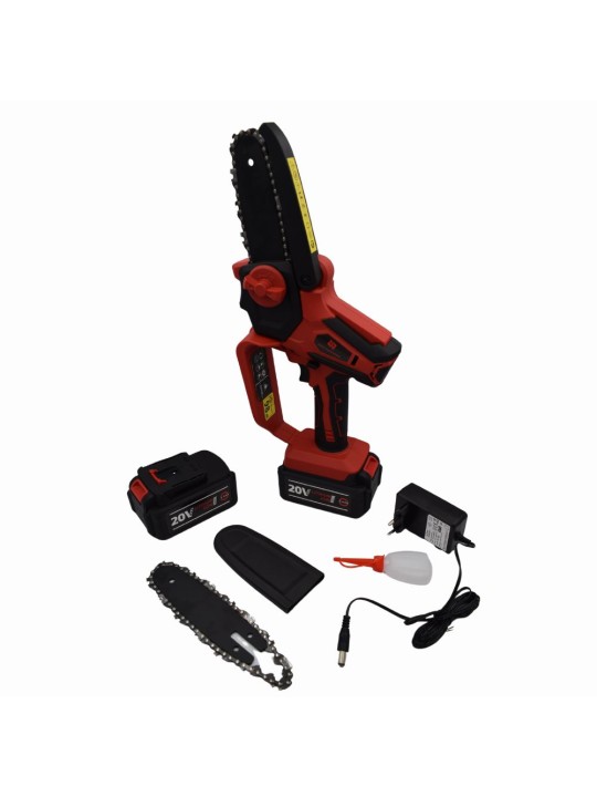 Κλαδευτικό Αλυσοπρίονο Mini Chainsaw 20V με 2 Μπαταρίες 4Ah + Δώρο Σέτ Λάμα - Αλυσίδα και Βαλιτσάκι Μεταφοράς DH20V-4AH