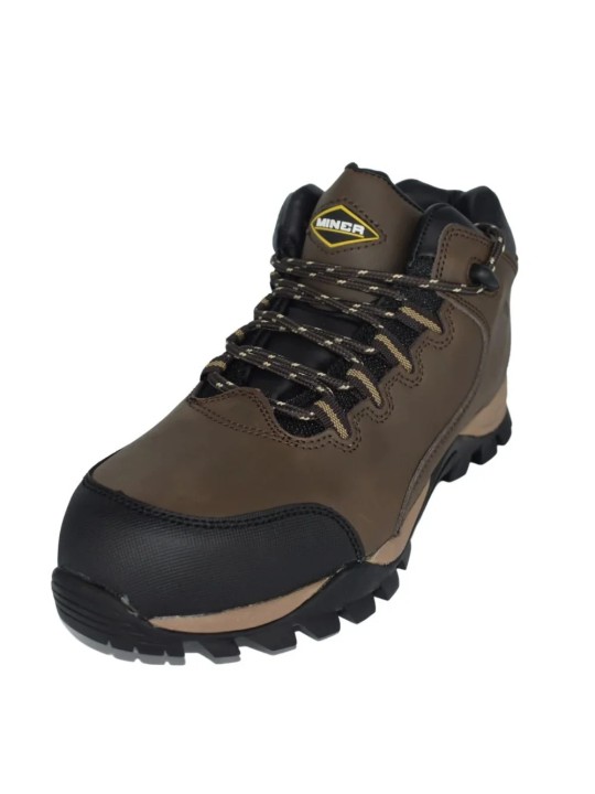 Μποτάκι Ασφαλείας S3 Nubuck Leather Miner Καφέ KG300