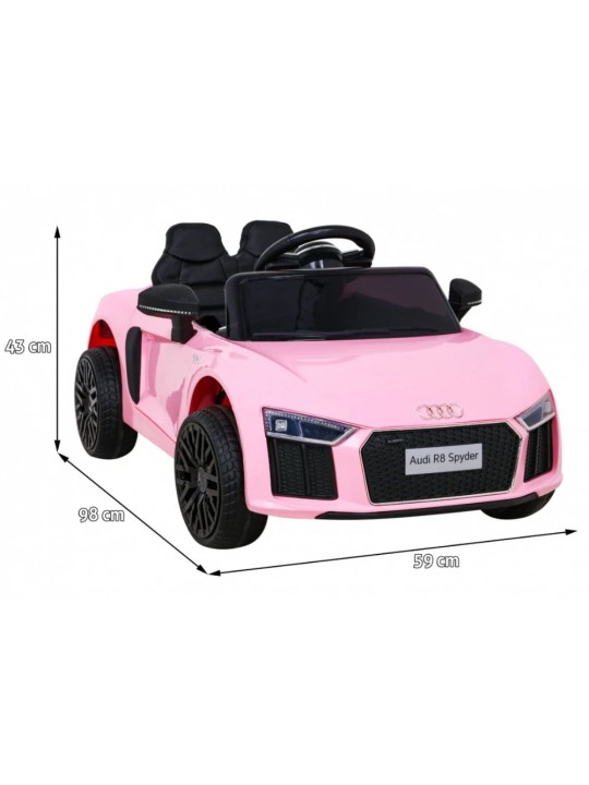 Ηλεκτροκίνητο Παιδικό Αυτοκίνητο Licensed Audi R8 Spyder 12V σε Ροζ Χρώμα R8-BP