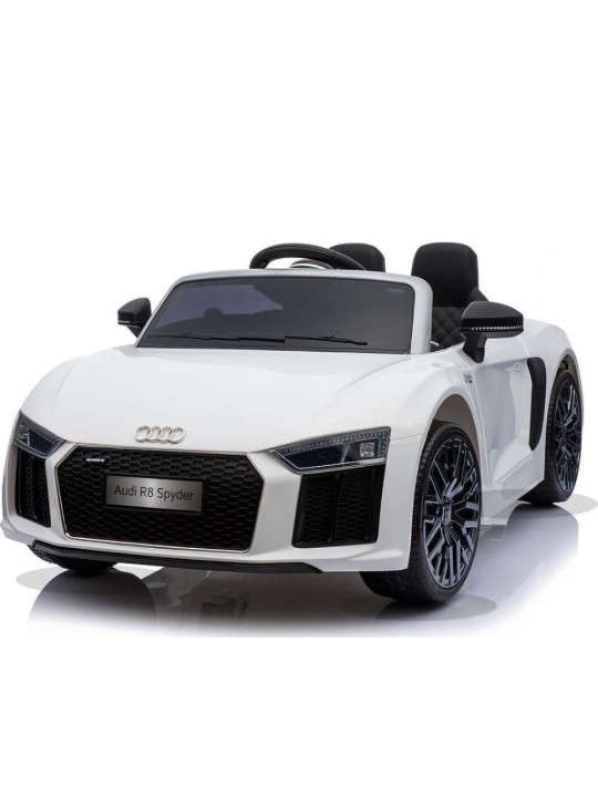 Ηλεκτροκίνητο Παιδικό Αυτοκίνητο Licensed Audi R8 Spyder 12V σε Άσπρο Χρώμα R8-BW