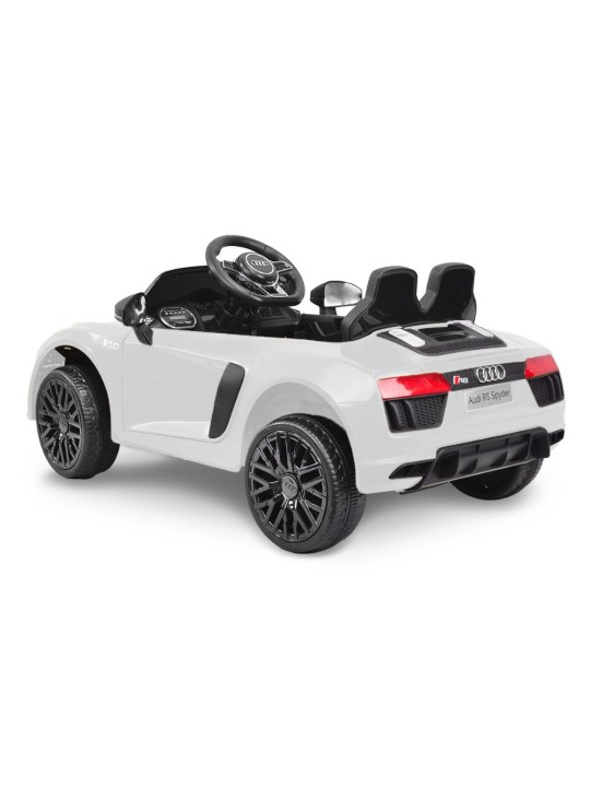 Ηλεκτροκίνητο Παιδικό Αυτοκίνητο Licensed Audi R8 Spyder 12V σε Άσπρο Χρώμα R8-BW