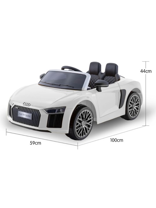 Ηλεκτροκίνητο Παιδικό Αυτοκίνητο Licensed Audi R8 Spyder 12V σε Άσπρο Χρώμα R8-BW