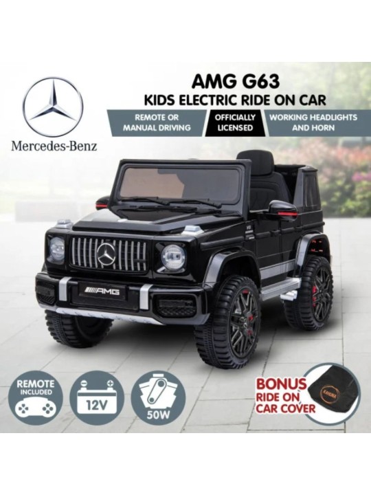 Ηλεκτροκίνητο Παιδικό Αυτοκίνητο Licensed Mercedes Benz G63 AMG 12V Σε Μαύρο Χρώμα BJ002-B