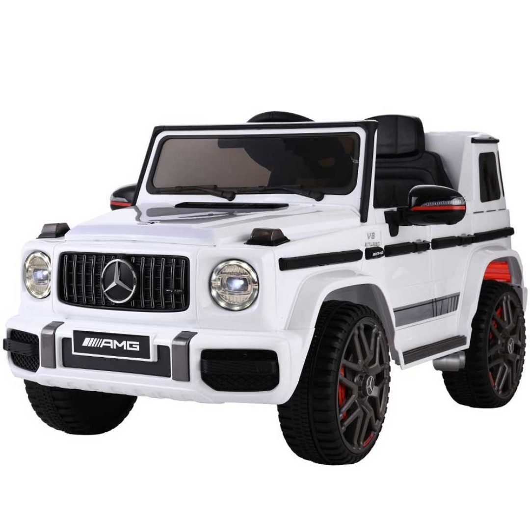 Ηλεκτροκίνητο Παιδικό Αυτοκίνητο Licensed Mercedes Benz G63 AMG 12V Σε Λευκό Χρώμα BJ002-W