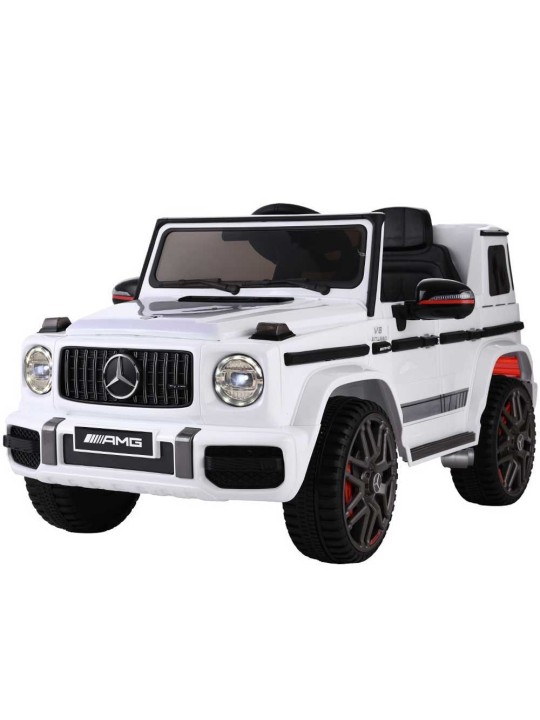 Ηλεκτροκίνητο Παιδικό Αυτοκίνητο Licensed Mercedes Benz G63 AMG 12V Σε Λευκό Χρώμα BJ002-W