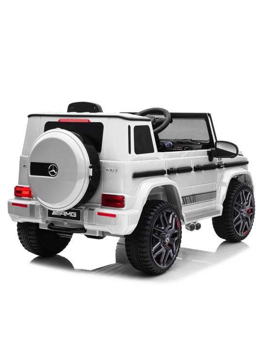 Ηλεκτροκίνητο Παιδικό Αυτοκίνητο Licensed Mercedes Benz G63 AMG 12V Σε Λευκό Χρώμα BJ002-W