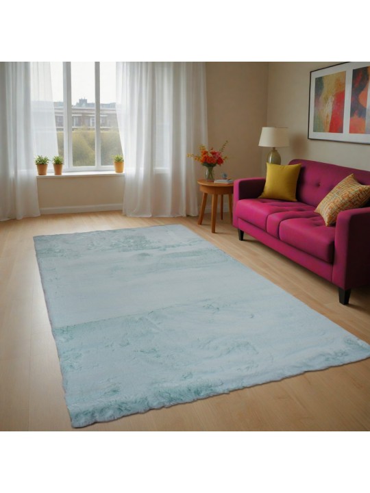 Γούνινο Χαλί Timmy Pastel Blue 80Χ150 cm TMF080-pastelblue