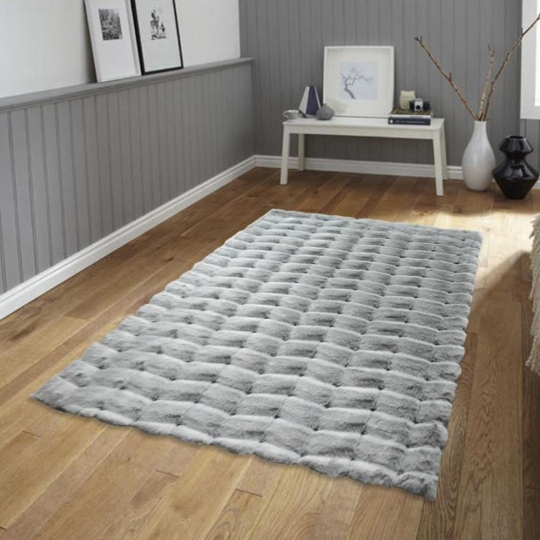 Γούνινο Χαλί Pearl Γκρι 160x230cm PRL160-GREY