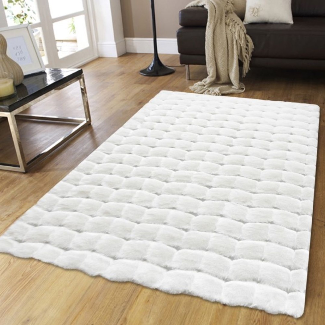 Γούνινο Χαλί Pearl Ιβουάρ 120X180 cm PRL120-WHITE