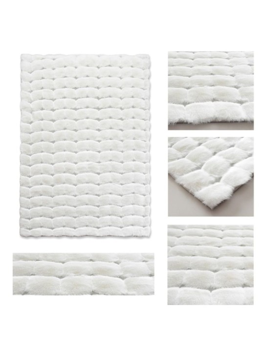 Γούνινο Χαλί Pearl Ιβουάρ 120X180 cm PRL120-WHITE