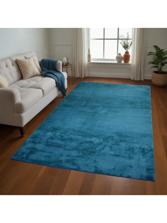 Γούνινο Χαλί Paradise Teal Blue Paradise 080Χ150 cm PRD080-BLUE