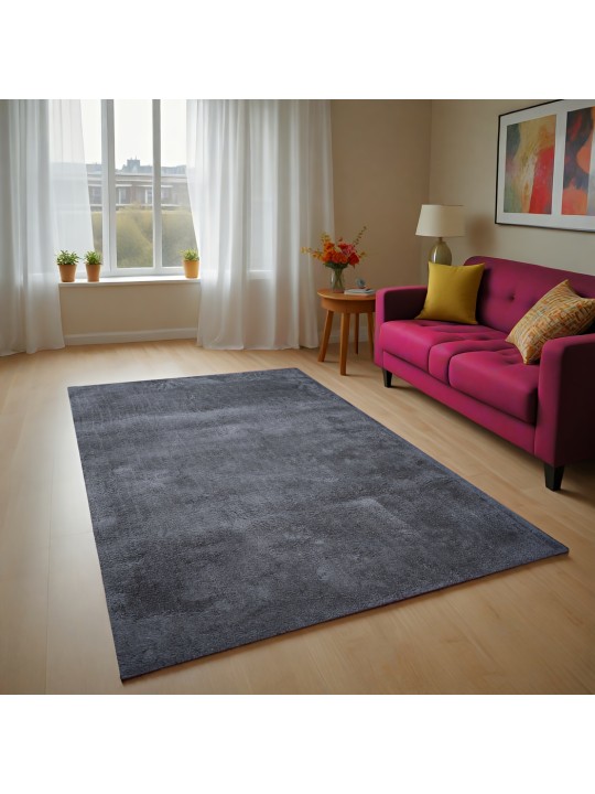 Χαλί  Shaggy Solid Smokey Γκρι 140x200cm CRP140-107