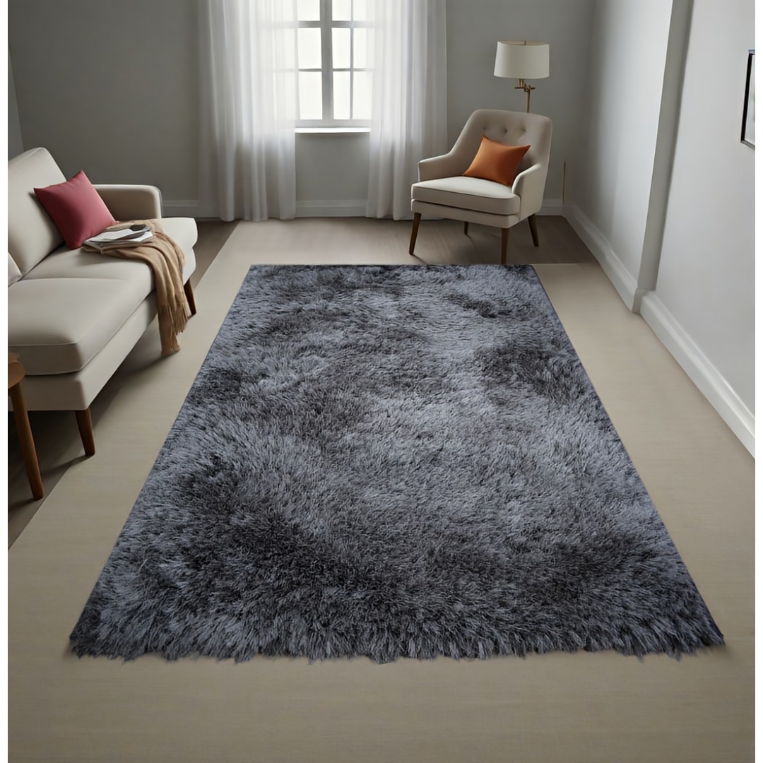 Χαλί  Shaggy Solid Smokey Γκρι 140x200cm CRP140-114