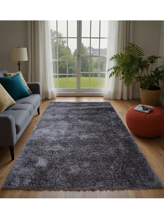 Χαλί  Shaggy Solid Smokey  Γκρι 140x200cm CRP140-120