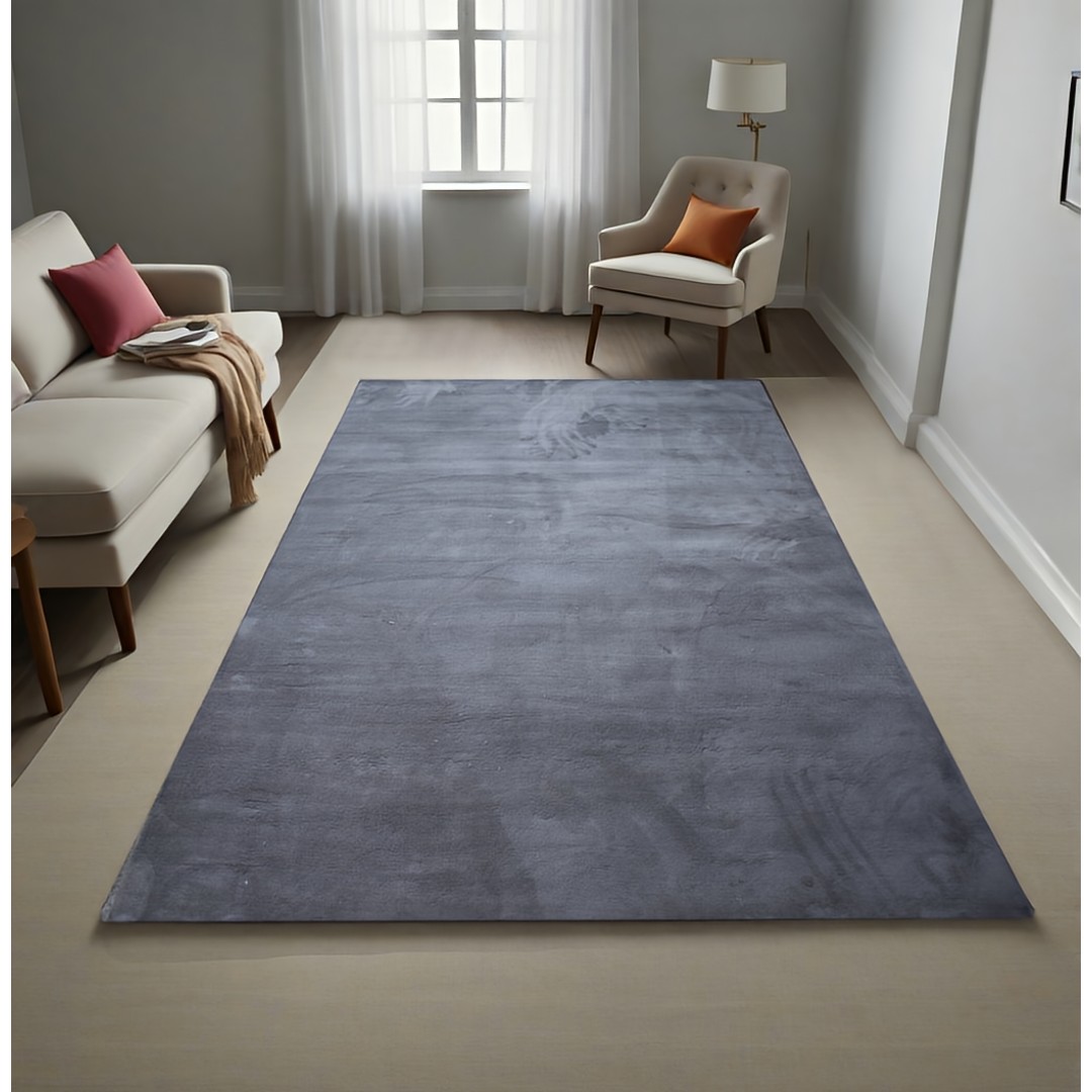 Χαλί  Shaggy Solid Smokey Γκρι 140x200cm CRP140-124