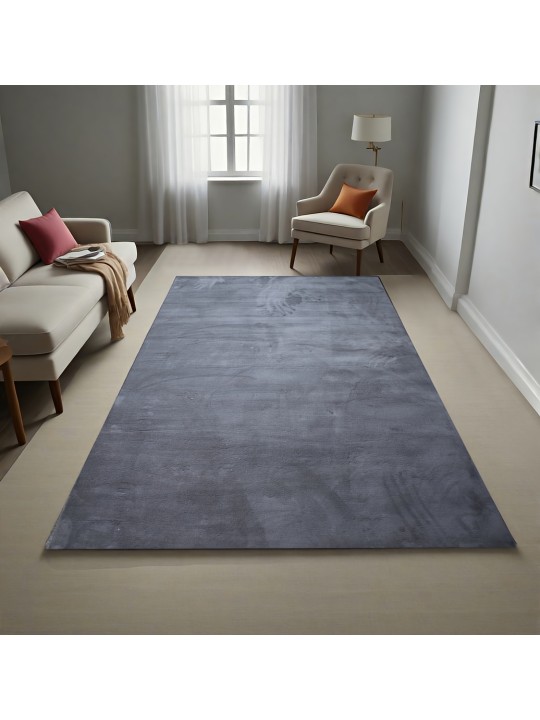 Χαλί  Shaggy Solid Smokey Γκρι 140x200cm CRP140-124