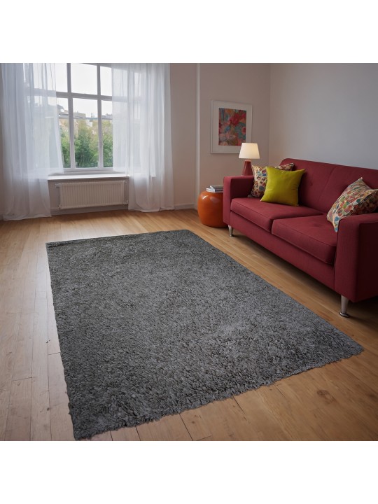 Χαλί  Shaggy Solid Smokey Γκρι 140x200cm CRP140-145