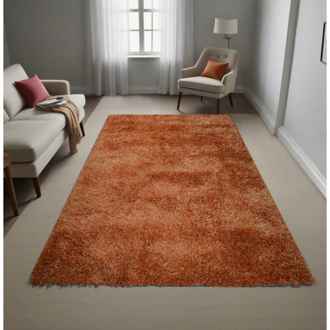 Χαλί  Shaggy Solid Cumin Πορτοκαλί 140x200cm CRP140-57