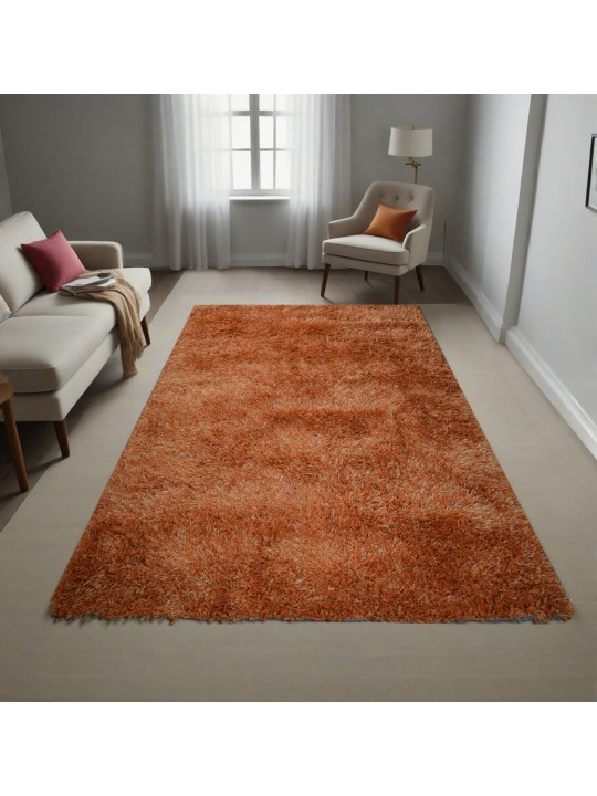 Χαλί  Shaggy Solid Cumin Πορτοκαλί 140x200cm CRP140-57