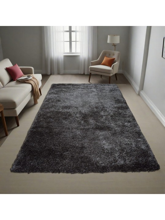 Χαλί  Shaggy Solid Smokey Γκρι 140x200cm CRP140-60