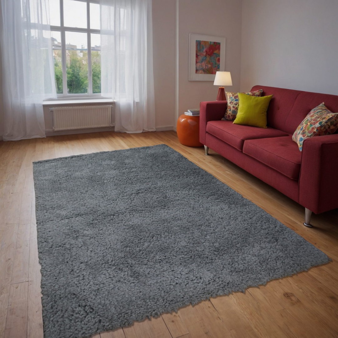 Χαλί  Shaggy Solid Smokey Γκρι 140x200cm CRP140-81