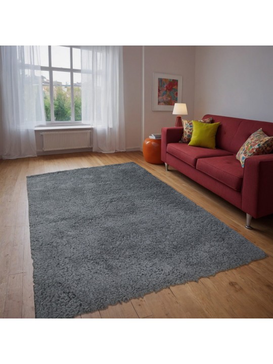 Χαλί  Shaggy Solid Smokey Γκρι 140x200cm CRP140-81