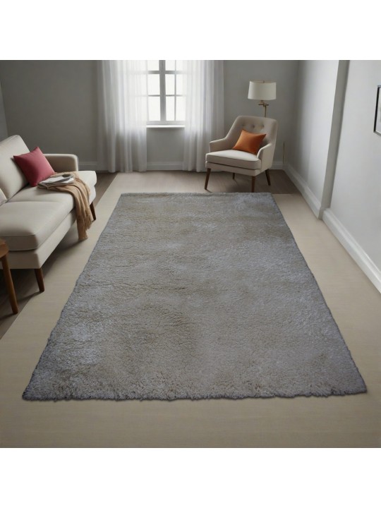 Χαλί  Shaggy Solid Smokey Γκρι 140x200cm CRP140-83