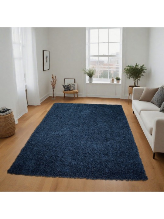 Χαλί  Shaggy Solid  Dark Blue-Γκρι 140x200cm CRP140-91