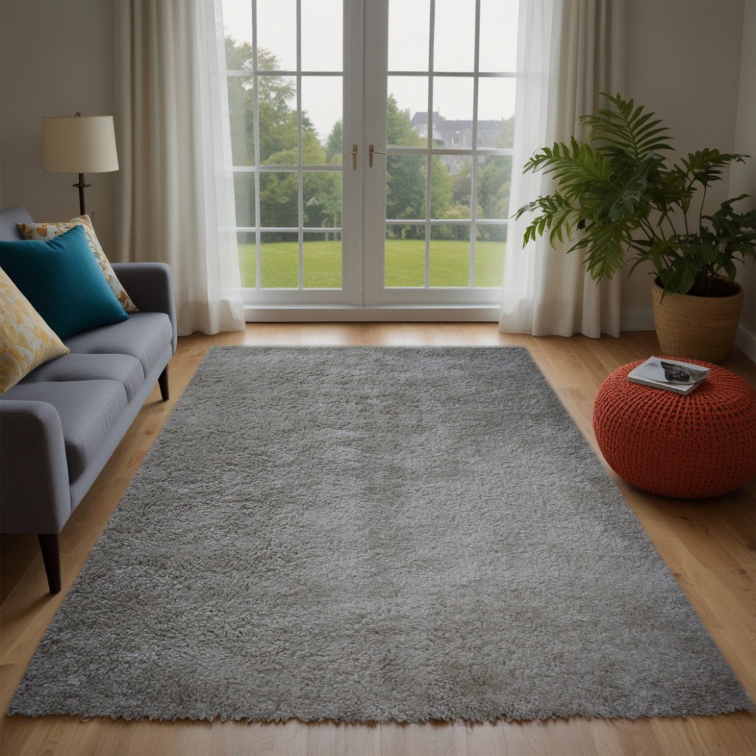 Χαλί  Shaggy Solid Smokey Γκρι 160x230cm CRP160-16