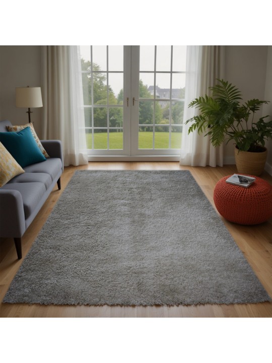 Χαλί  Shaggy Solid Smokey Γκρι 160x230cm CRP160-16