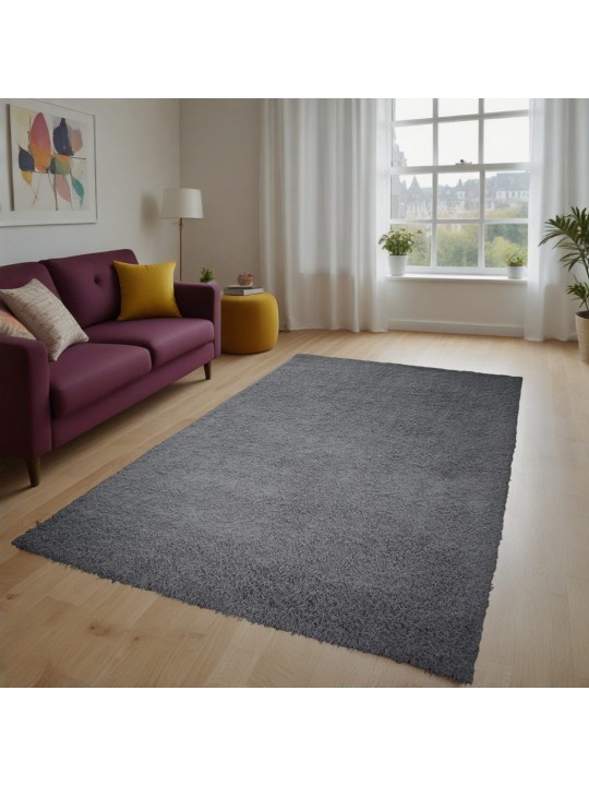 Χαλί  Shaggy Solid Smokey Γκρι 160x230cm CRP160-20