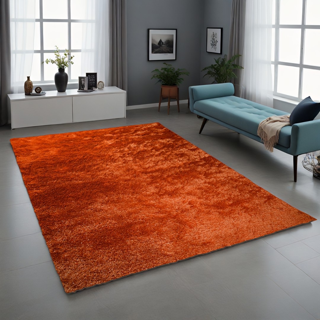 Χαλί  Shaggy Solid Cumin Πορτοκαλί  160x230cm CRP160-205