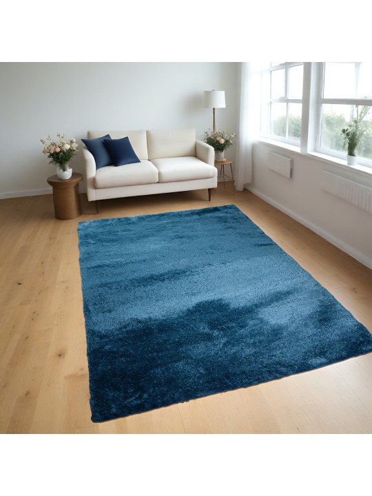 Χαλί  Shaggy Solid Smalt Μπλε  160x230cm CRP160-206