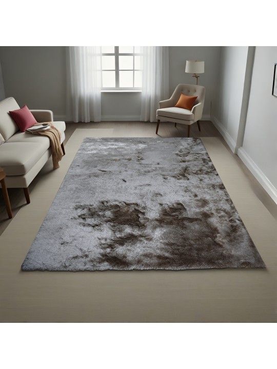 Χαλί  Shaggy Solid Γκρι -Καφέ 160x230cm CRP160-219