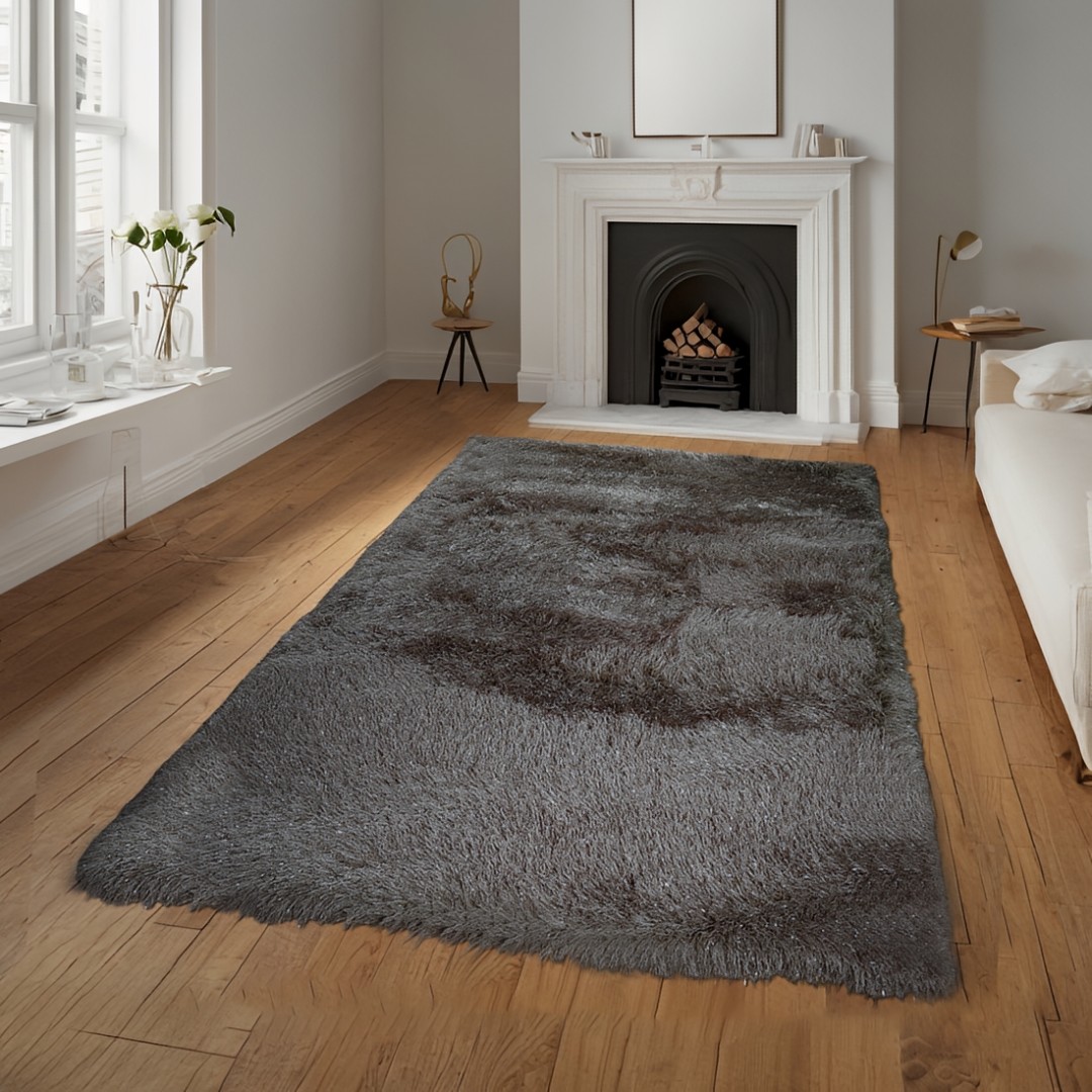 Χαλί  Shaggy Solid Gravel Καφέ 160x230cm CRP160-260