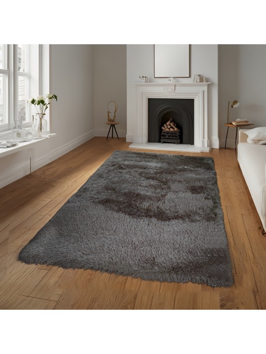 Χαλί  Shaggy Solid Gravel Καφέ 160x230cm CRP160-260