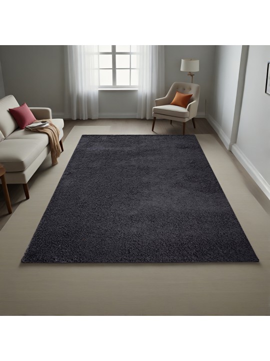 Χαλί  Shaggy Solid Σκούρο Καφέ 160x230cm CRP160-294