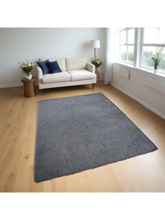 Χαλί  Shaggy Solid Shuttle Γκρι 160x230cm CRP160-320