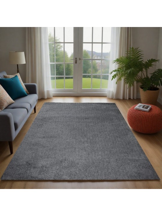 Χαλί  Shaggy Solid Smokey Γκρι 160x230cm CRP160-34