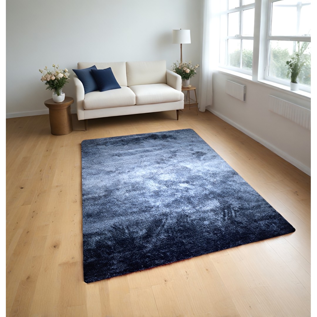 Χαλί  Shaggy Solid Blue- Γκρι 160x230cm CRP160-61