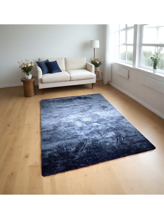 Χαλί  Shaggy Solid Blue- Γκρι 160x230cm CRP160-61