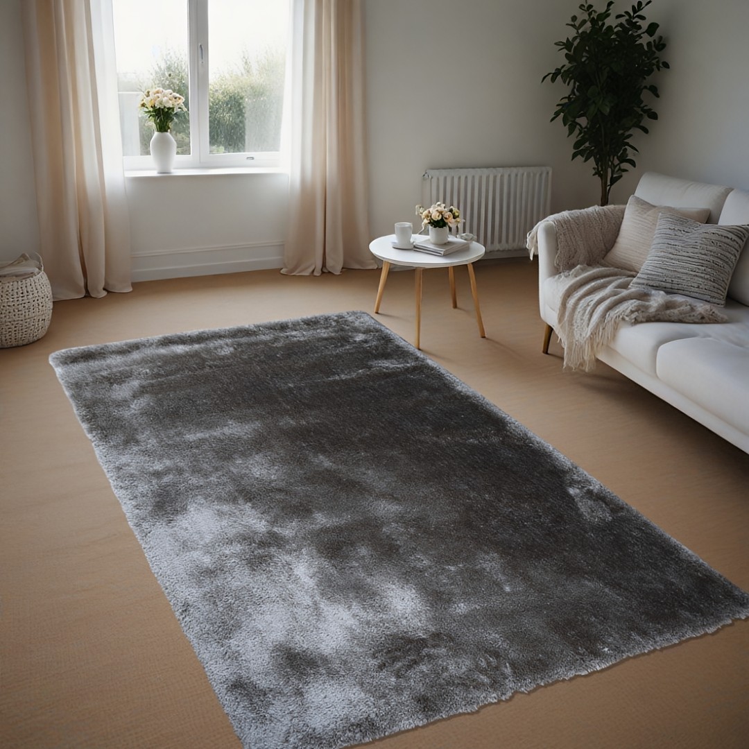 Χαλί  Shaggy Solid Smokey Γκρι 160x230cm CRP160-63