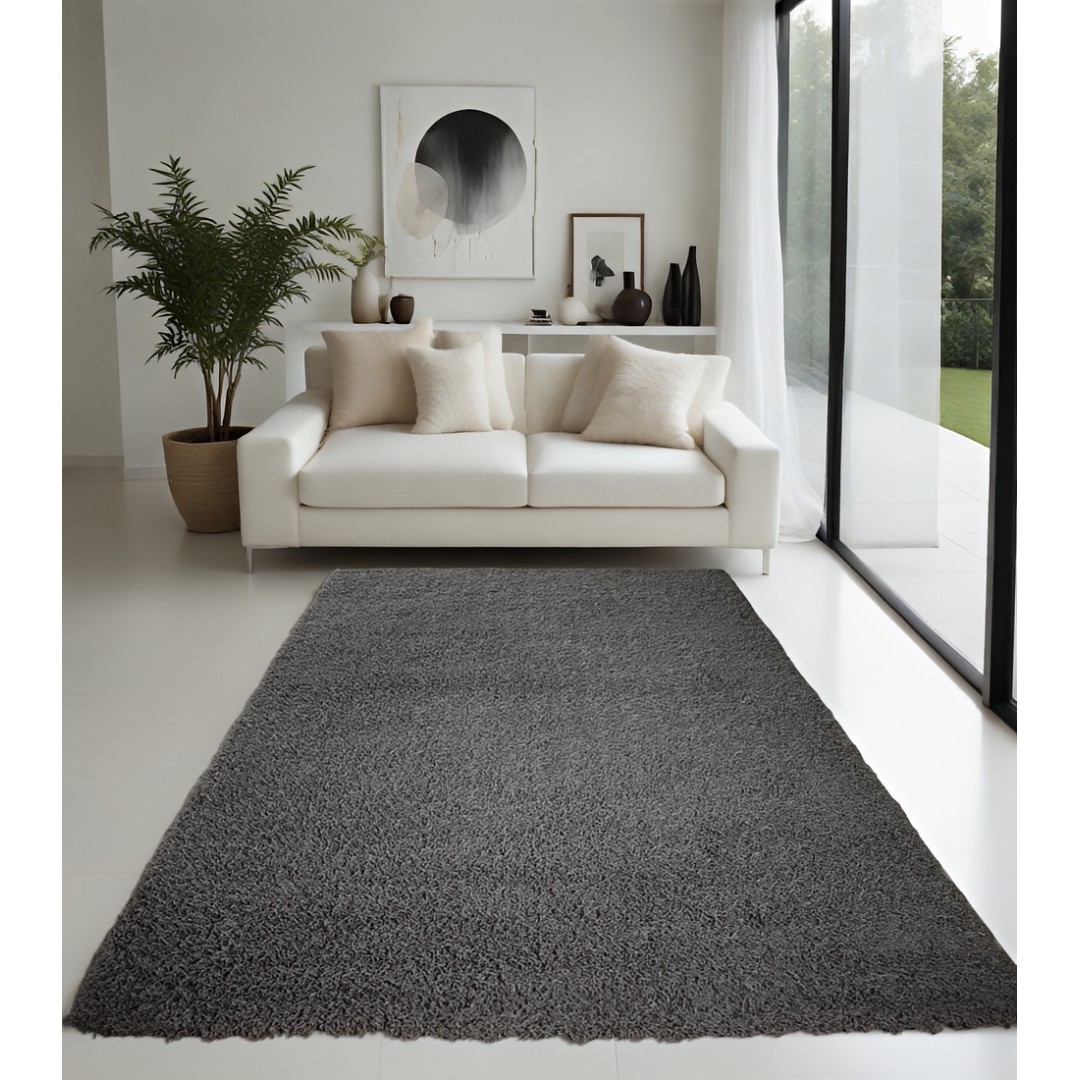 Χαλί  Shaggy Solid Ανθρακί 160x230cm CRP160-96